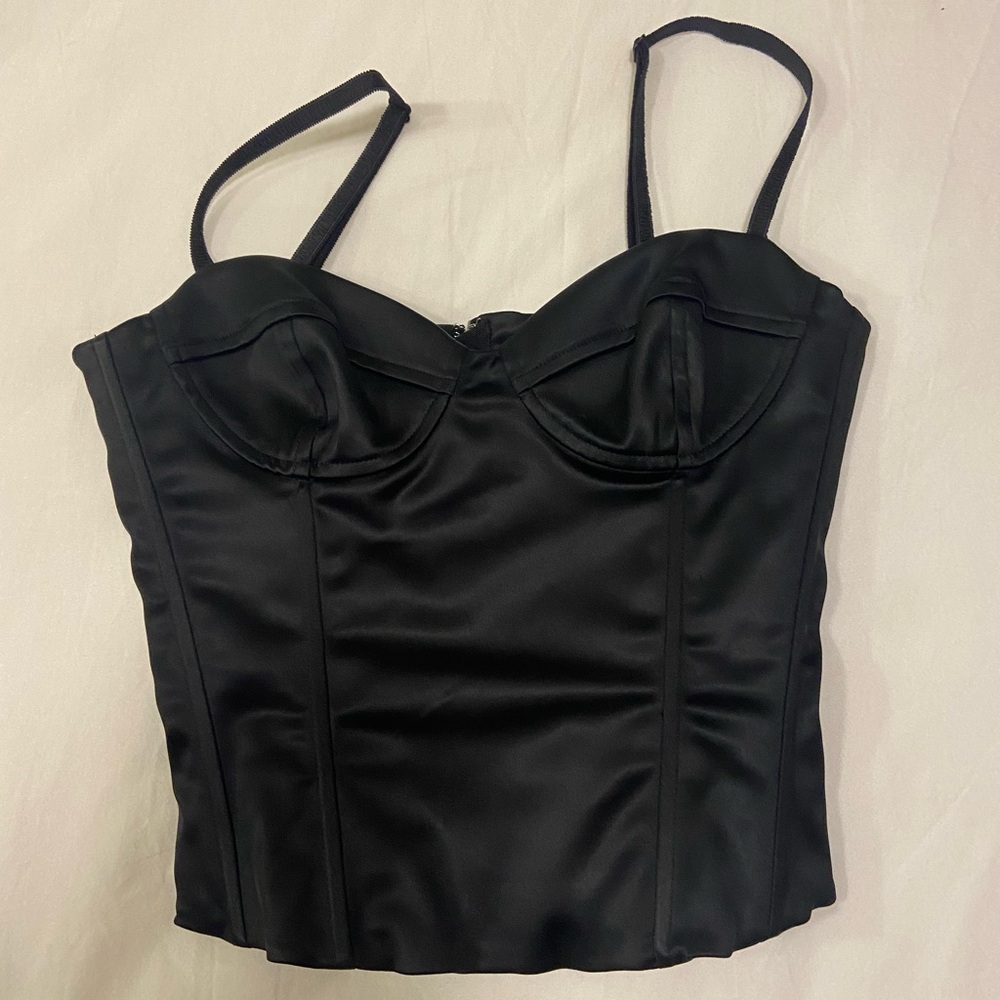 Aritzia Wilfred satin corset